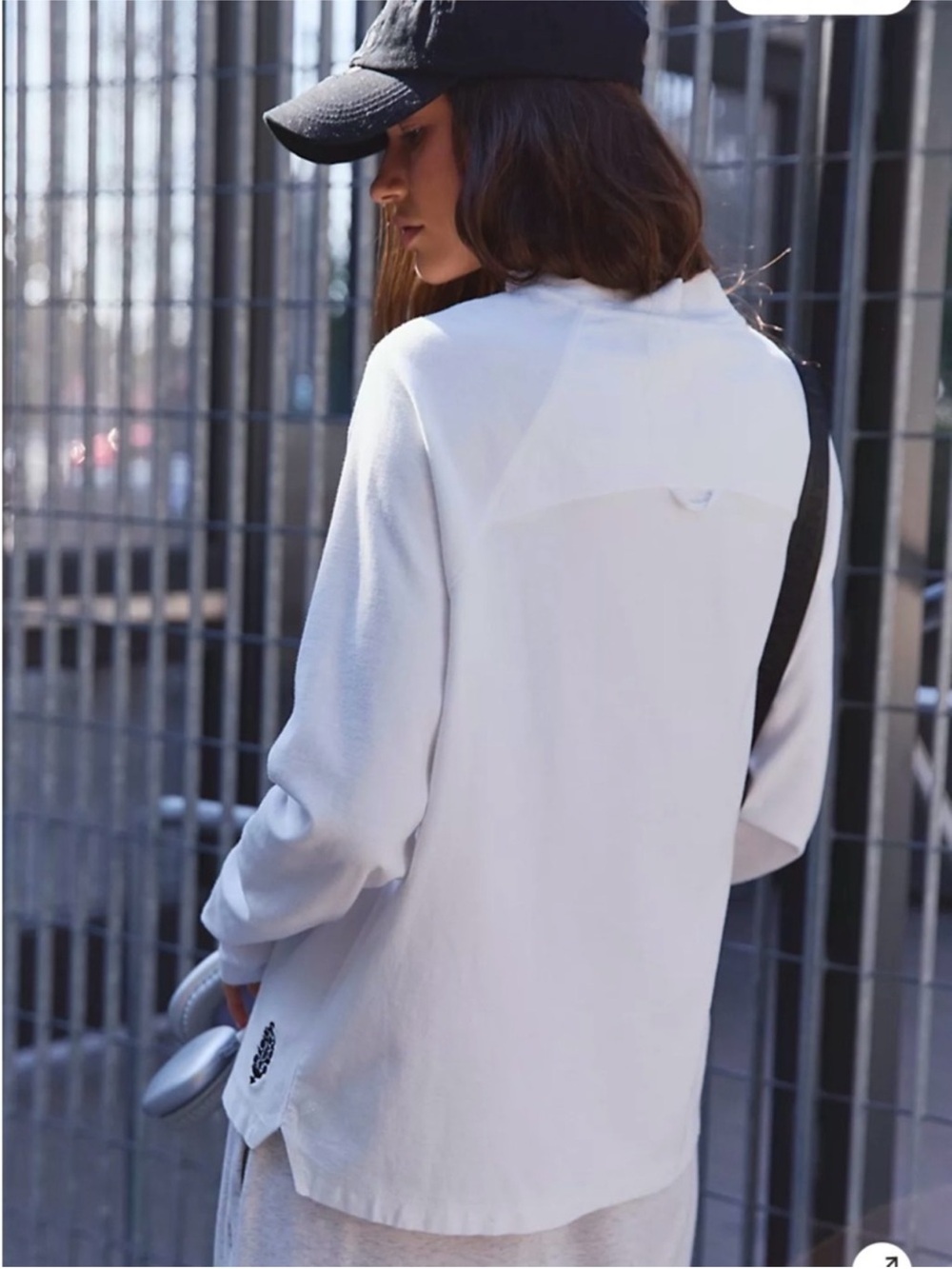 Free People Movement Restoration Layer , Long Sleeve White Crewneck Top - Picture 3 of 11